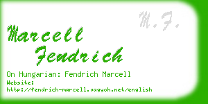 marcell fendrich business card